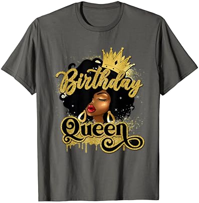 Тениска Afro Girls Melanin Queen За африканските жени за Рожден Ден