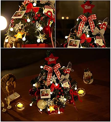 7 RR Настолен Мини Коледно дърво със светлини Комплект Коледни Елхи