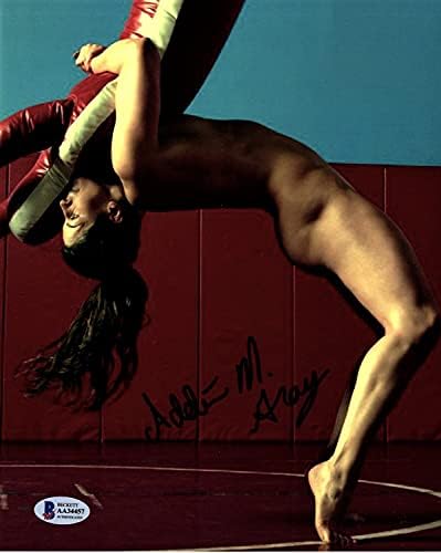Adelin Грей Подписа Снимки на голи олимпийски борцовки размер 8x10 инча с автограф + Бекет