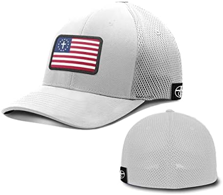 Бейзболна шапка с нашивкой Нашият Истински Бог Една нация под Бог, бейзболна шапка с християнските флага на САЩ