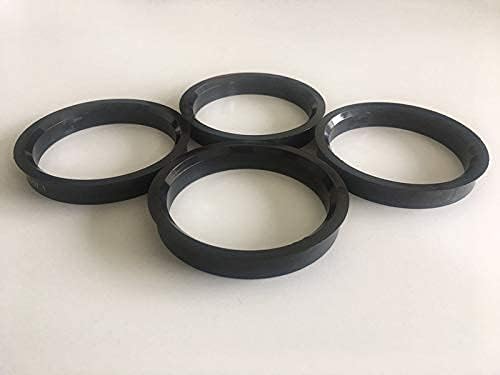 NB-AERO 4 бр. Черен пръстен от полиуглерода от 76 мм (колелце) до 56,1 мм (Ступица)| Централно пръстен Hubcentric от 56,1 mm
