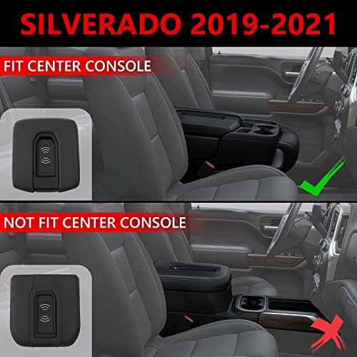 Xipoo Подходящ за Chevrolet Silverado GMC Sierra Тава за безжично зарядно устройство, Централна конзола Безжично зарядно