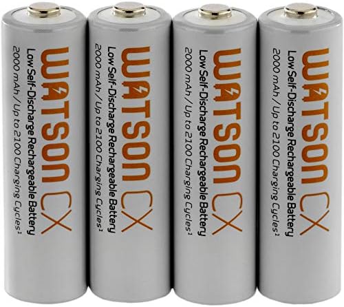 Акумулаторни NiMH-акумулаторни батерии Уотсън CX AA (1,2 В, 2000 mah, 4 комплекта)
