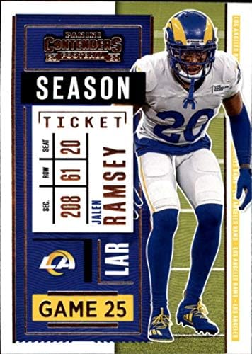 Сезонен билет NFL Претенденти 2020 № 54 Джален Рамзи Лос Анджелис Рэмс Официалната футболна карта от Панини America