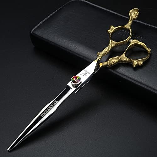 XUANFENG 7-инчов Ножици За Коса Златна Маймуна Фризьорски Ножици За Разкрояване на Япония Ножици от Стомана 440C