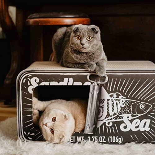 САРДИНКА - Картонена Когтеточка за котки - 60 x 30 x 30 см - Бяла, Черна и розова - Цвят: Черен