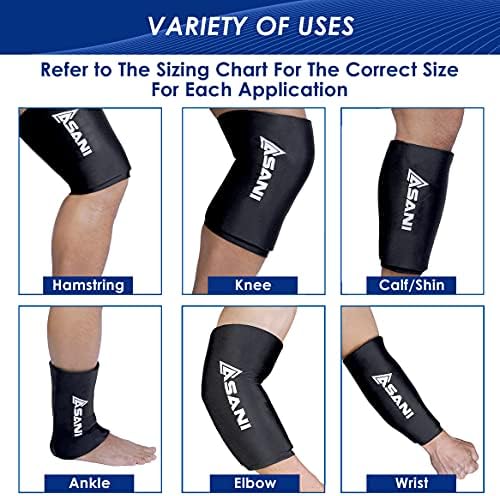 Ръкав за Компрессионного пакет с лед Asani (средна) за топла или студена терапия при травми на лакътя, на колената,