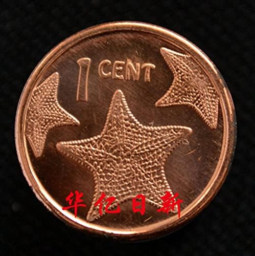 Багамская Монета 1 Точка 2009 Версия KM218.2 Северна Монета във формата на животни Морска звезда Поцинкована Мед