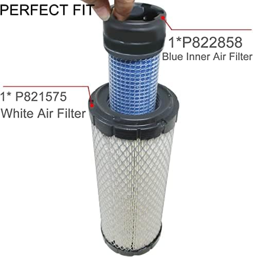 Комплект въздушни филтри Podoy P822858 и P821575, съвместим с очистителями въздушни филтри Donaldson Bobcat