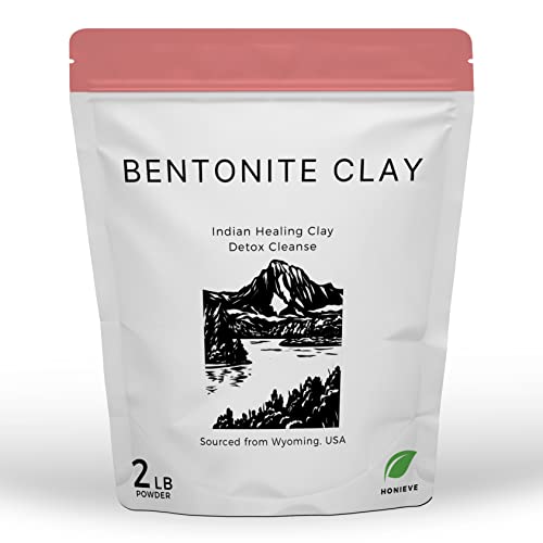 Honieve Bentonite Clay - 2 килограма от Глинени маски Премиум-клас за лицето, тялото и косата - Secret Pure Healing