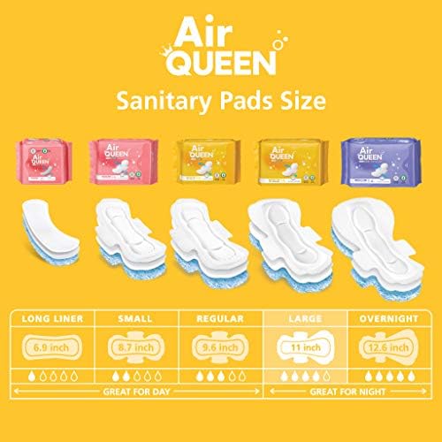 AIRQUEEN (Обикновени супер Тънки подложки, 1 опаковка / общо 5 броя), Истински Дишащи Сертифицирани Менструални