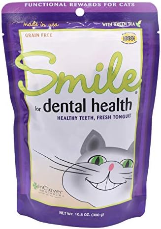 Мека дъвка за здравето на зъбите In Clover Smile Daily за котки (10,5 грама) и ежедневна грижа за кожата, коса и кичури козина