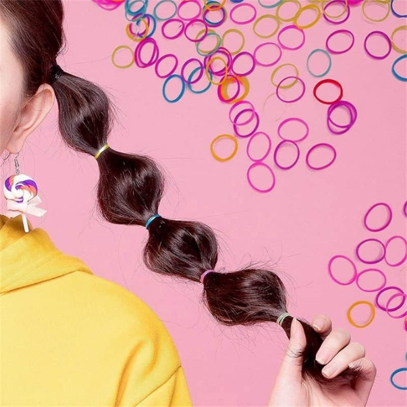 1000 бр/Пакет Малки Еднократни гумени ленти За Коса За Момичета, Еластична Дъвка За коса