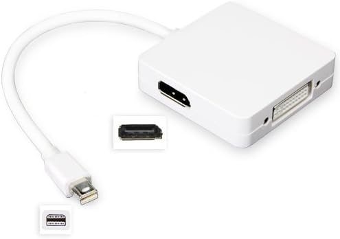 Адаптер BoxWave, който е съвместим с MacBook Pro 13 (Plug Adapter by BoxWave) - трехконтактный адаптер Mini DisplayPort, трансформиращ