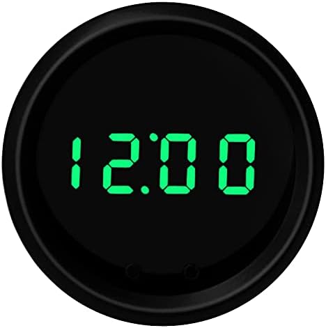 Led цифров часовник 2 1/16 програмируеми с 2 Копчета Черно Панел (зелен)