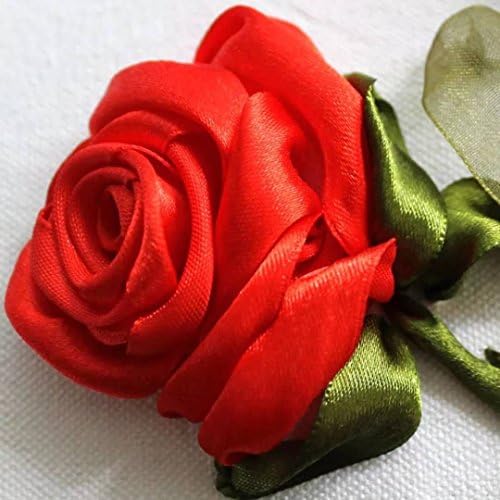 Комплект за Бродерия Панделки За Начинаещи Цветен Дизайн направи си САМ Начало на Wall Decor Forever Love-Червени Рози