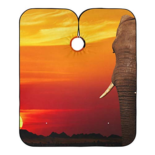 Наметало за фризьор African Elephant Sunset и Престилка за Брада 2 в 1 - Професионална Наметало за Подстригване