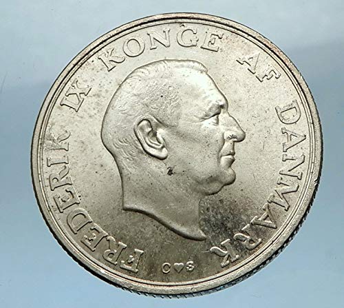 1958 DK 1958 ДАНИЯ Фредерик IX АР Монета в 2 на короната Принц деноминация_в_дискрипции Добра несертифицированная
