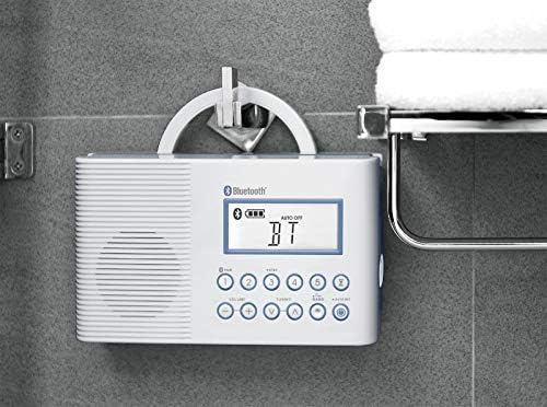 Портативен AM/FM/Сигнал за времето Sangean H202 с цифрова Настройка, Водонепроницаемое радио за душ с Bluetooth