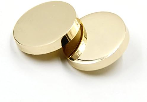 12ШТ Метални Плоски Копчета Тренчкот Костюм Копчета Занаяти Бутон Декоративни Копчета за Шиене с ръцете си (20 мм, Ням злато)