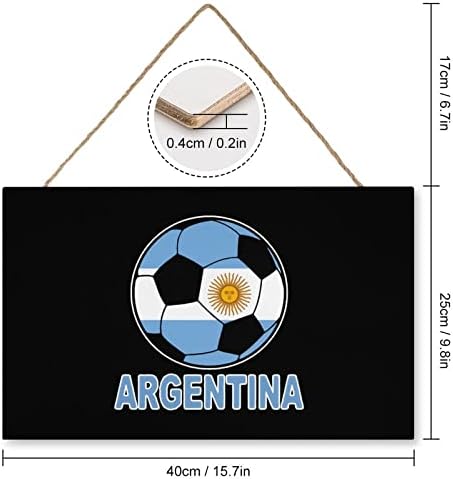 Аржентина Футбол Дървен Знак Знак Правоъгълник Забавно Подвесная Дървена Табела На Стенно Изкуство, Начало Декор