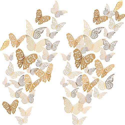 72 Бр. 3D Стикери с пеперуди От стените, Стикер за Стена, Арт Декоративна Стикер, 3 Размер на стаята, Дома, Детска