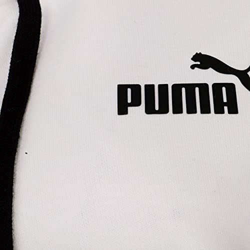 Hoody с качулка с логото на PUMA Womens Micro Tape Ft Ежедневни Спортни Връхни Облекла Ежедневни - Бял - Размер L