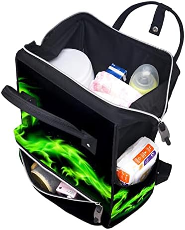 Раница-чанта за памперси VBFOFBV, Голяма Раница за Памперси, Раница за Пътуване, Раница за лаптоп за Жени, Fire Art Green Dragon