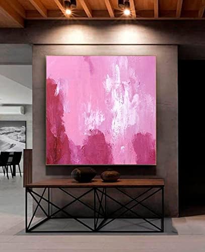 Розово-Бежово Абстрактно и Модерно Изкуство, Мини-Абстрактно Платно, Декорация на Стените на Кухни, Оригиналната