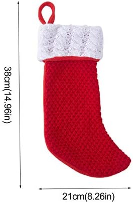 Размер На Възли Чорапи Дълги Вълнени Украса На Коледни Възли Коледен Начало Декор Витражное Прозореца Виси Малко