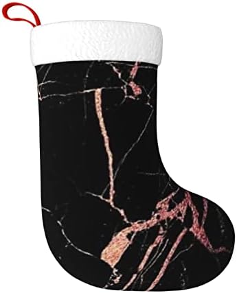 AABSTBFM Черен с Розово Златни Мраморни Коледни Чорапи, Мантел Окачени Чорапи за Семейството, Коледна Украса, на Празничния