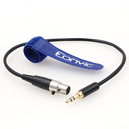 Eonvic 3,5 мм 1/8 Plug TRS до 3-номера за контакт аудиокабелю Mini-XLR за слушалки AKG/zoom f8 (30 см/12 инча)