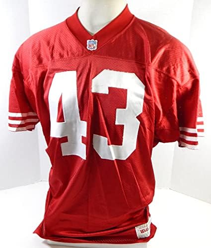 В края на 80-те и Началото на 90-те San Francisco 49ers 43 Използван В играта Червена Риза 46 DP26873 - Използваните
