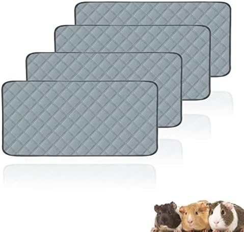 Mooydee 4 опаковки Плочки за клетки за Морски Свинчета, Миещи Постеля за Морски Свинчета, Супер Абсорбиращи |Водоустойчив| Нескользящие|за Многократна употреба Тампон?