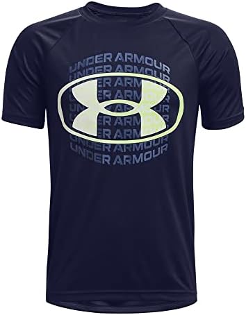 Тениска с надпис Under Armour Boys'Tech Gradient Wordmark с къс ръкав