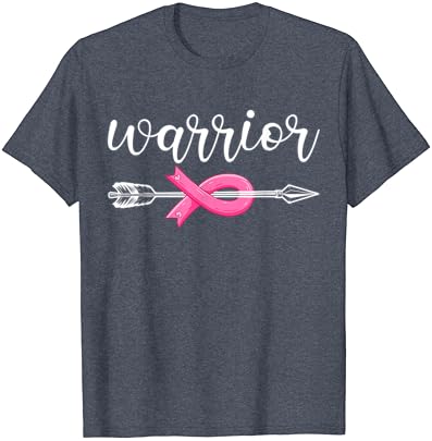 Тениска с предупреждение за рак на гърдата Warrior Breast Cancer