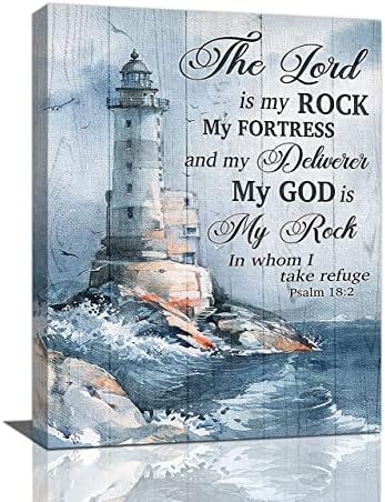 Океански Фар Стенно Изкуство Писанията Кристиан Псалм Цитати от Библията Декор на Стените Селски Крайбрежните