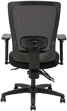 Мрежест стол на Ludmil ALENV42B14 серията Envy с въртяща се средна облегалка, черна