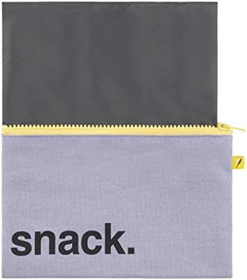 Пакет за закуски Fluf Zip: пакет за многократна употреба за леки закуски и сандвичи, плик на ципа | От органични и рециклирани