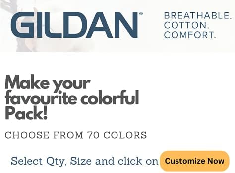 Вземете мъжка тениска от плътен памук с къс ръкав от Gildan, стил G500, оборудване 1/2/4/6/10, създайте свой собствен комплект!