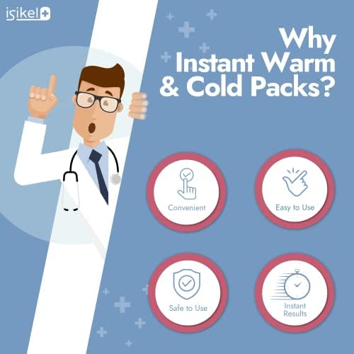 Isikel Instant Cold Pack - Гел за Еднократна употреба пакети с лед е бързо активиране от болка, Комплекти за първа помощ, Чанти