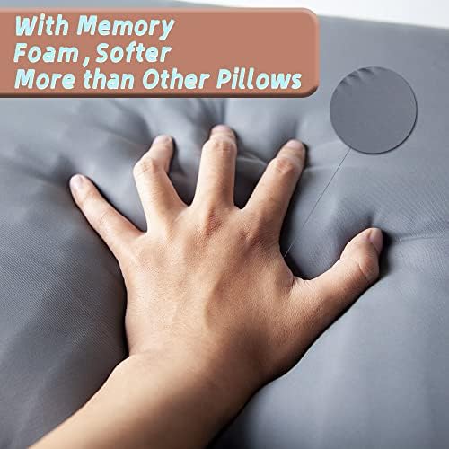 Възглавници за сън от пяна с памет ефект FOOFOOMS, Мека Възглавница за Легла, Възглавници за легла Стандартен Размер с Калъфка,