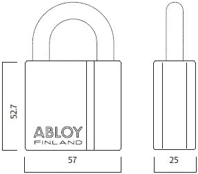 Abloy PL340 / 25 C/заключване на Панти от стомана с висока якост / С 2 ключове
