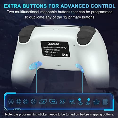 Контролер Ymir контролера на PS4, контролер BELOPERA подходящ за контролер Playstation 4 с турбо/задна дръжка