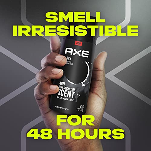 AXE Черен Мъжки Дезодорант-спрей за тяло на 48 часа по Защита Срещу миризма на Замразени Круша и Кедрово дърво