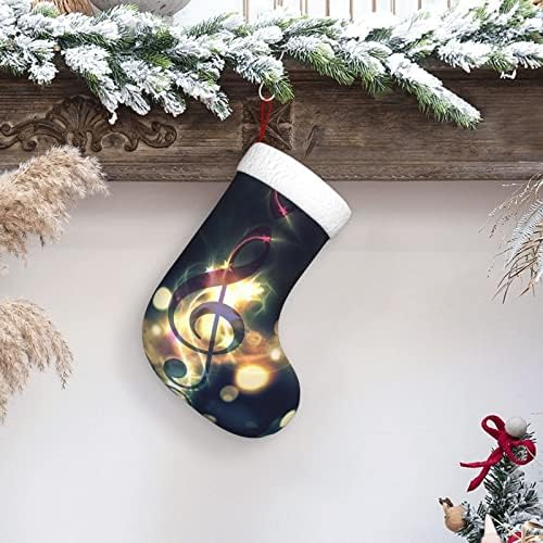 Музикална Нота PSVOD Нова Година Коледна Декоративни Чорапи, Окачени Коледни Чорапи