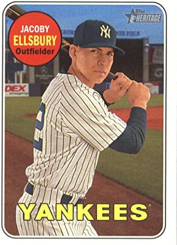 2018 Бейзболна картичка Topps Heritage 27 Джейкоби Эллсбери Ню Йорк Янкис