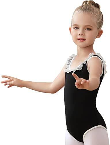 AOQUNFS Балетное Чорапогащи без ръкави за момичета, Детски Балетное Танцово Гимнастически Трика, Танцови, AM2000BX