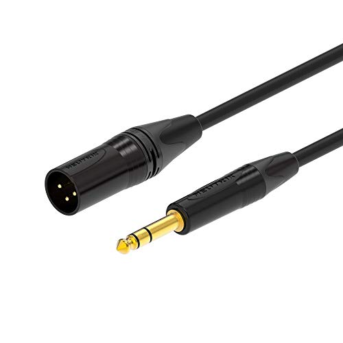 Четырехбалансный Микрофон кабел Canare L-4E6S Star | Конектор XLR 3-пинов на 1/4 инча TRS | Neutrik Gold | 6 Фута |