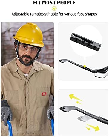 Защитни очила PACIFIC PPE, 2 опаковки, фарове за мъгла, Устойчиви на надраскване, Прозрачни Лещи с закруглением и Нескользящие
